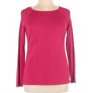Ellen Tracy Women's Vibrant Pink Crew Neck Sweater